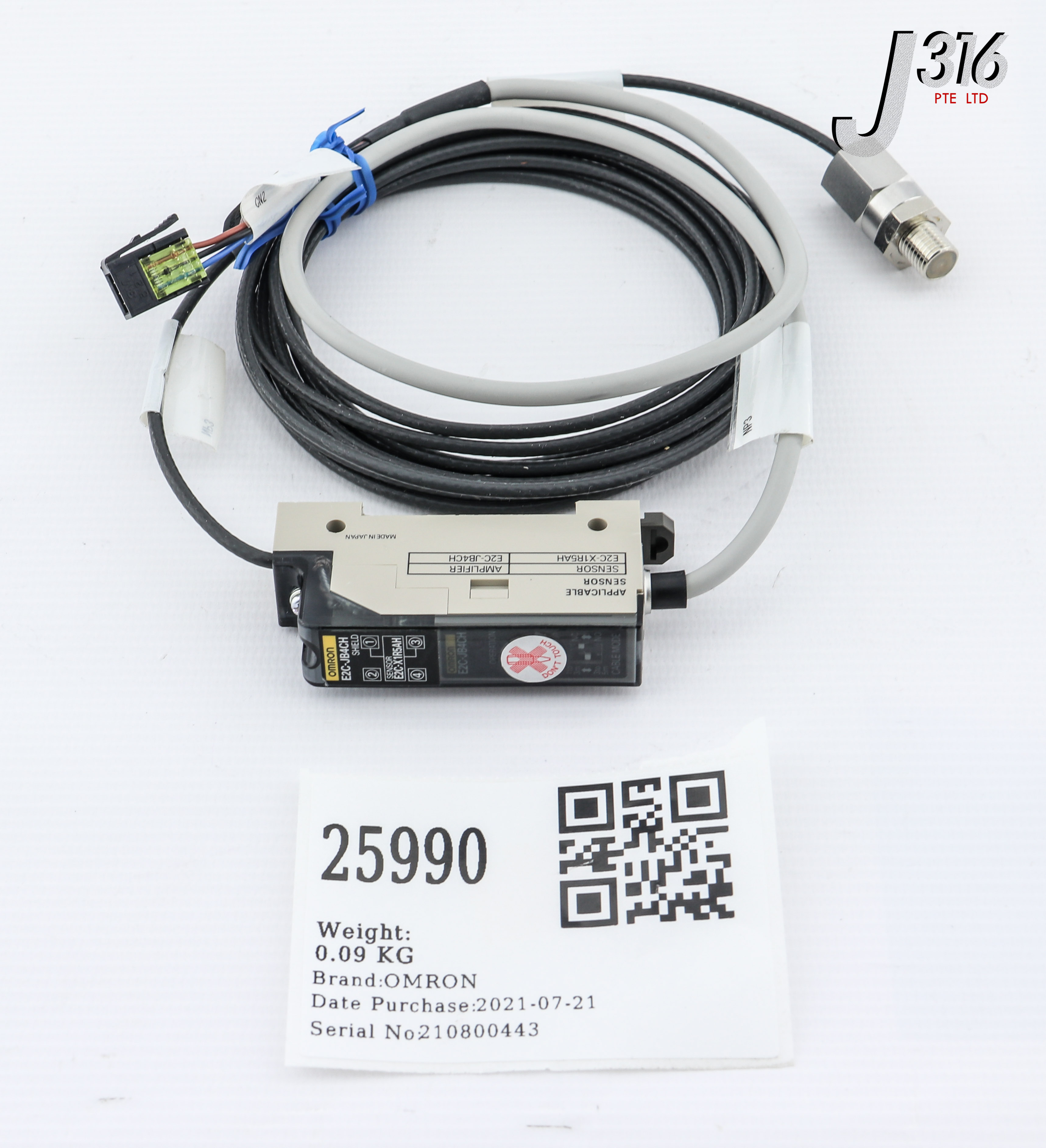 25990 OMRON PROXIMITY SENSOR W/ AMPLIFIER E2C-JB4CH E2C-X1R5AH
